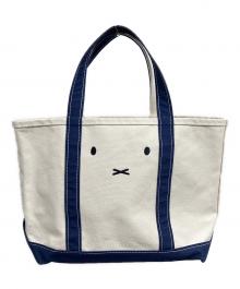 L.L.Bean×FLOWER MIFFY（エルエルビーン）の古着「コラボトートバッグ/L.L.Bean/Flower miffy」｜ネイビー×ベージュ
