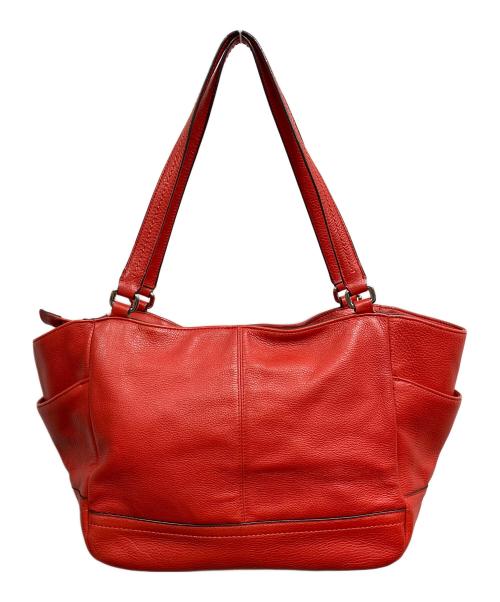 COACH（コーチ）COACH (コーチ) レザートートバッグ レッドの古着・服飾アイテム