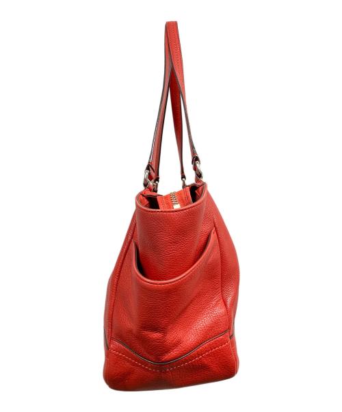 COACH（コーチ）COACH (コーチ) レザートートバッグ レッドの古着・服飾アイテム