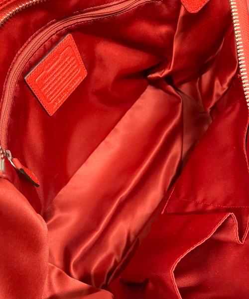 COACH（コーチ）COACH (コーチ) レザートートバッグ レッドの古着・服飾アイテム