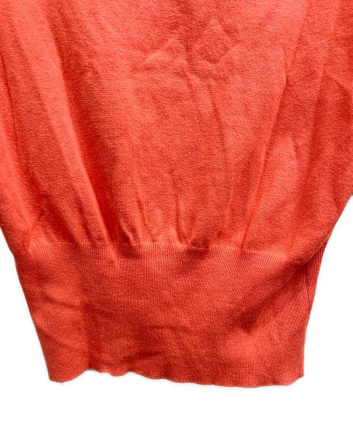 Vivienne Westwood RED LABEL（ヴィヴィアンウエストウッドレッドレーベル）Vivienne Westwood RED LABEL (ヴィヴィアンウエストウッドレッドレーベル) オーブ刺繍七分袖ニット オレンジ サイズ:2の古着・服飾アイテム
