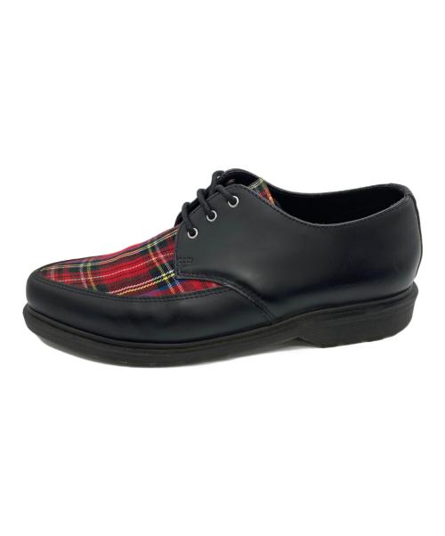 Dr.Martens（ドクターマーチン）Dr.Martens (ドクターマーチン) 3ホールチェックシューズ レッド×ブラック サイズ:UK9の古着・服飾アイテム