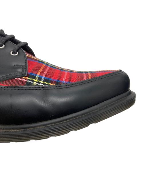 Dr.Martens（ドクターマーチン）Dr.Martens (ドクターマーチン) 3ホールチェックシューズ レッド×ブラック サイズ:UK9の古着・服飾アイテム