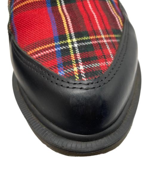 Dr.Martens（ドクターマーチン）Dr.Martens (ドクターマーチン) 3ホールチェックシューズ レッド×ブラック サイズ:UK9の古着・服飾アイテム