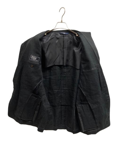 POLO RALPH LAUREN（ポロ・ラルフローレン）POLO RALPH LAUREN (ポロ・ラルフローレン) リネンテーラードジャケット ブラック サイズ:LLの古着・服飾アイテム