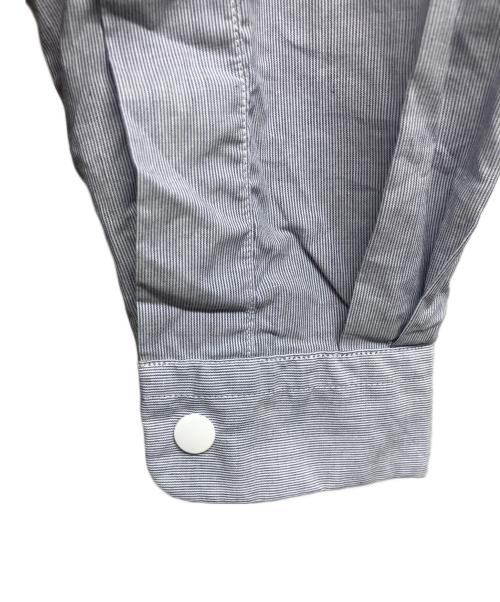 YAECA（ヤエカ）YAECA (ヤエカ) ストライプシャツ ブルー サイズ:S 未使用品の古着・服飾アイテム