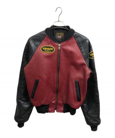 中古・古着通販】VANSON (バンソン) レザージャケット ブラック サイズ