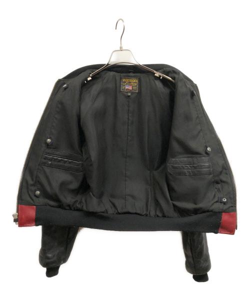 VANSON（バンソン）VANSON (バンソン) レザージャケット ブラック サイズ:34の古着・服飾アイテム