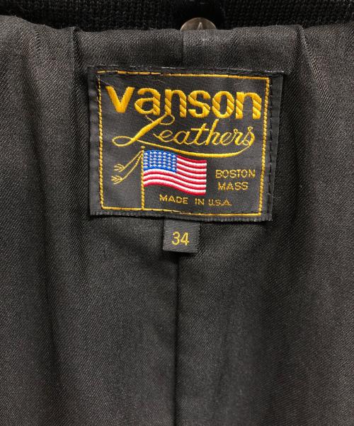 VANSON（バンソン）VANSON (バンソン) レザージャケット ブラック サイズ:34の古着・服飾アイテム