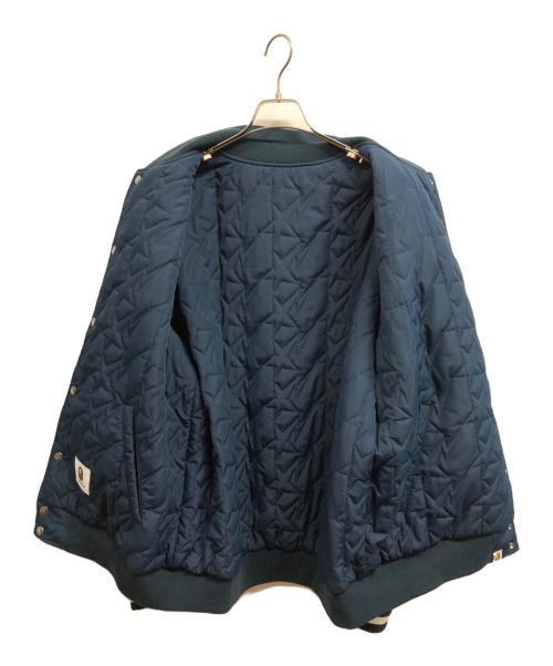 A BATHING APE（アベイシングエイプ）A BATHING APE (アベイシングエイプ) リバーシブルスタジャン ブルー×ブラック サイズ:2XLの古着・服飾アイテム