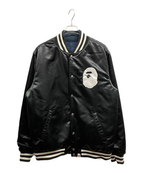 A BATHING APE（アベイシングエイプ）A BATHING APE (アベイシングエイプ) リバーシブルスタジャン ブルー×ブラック サイズ:2XLの古着・服飾アイテム