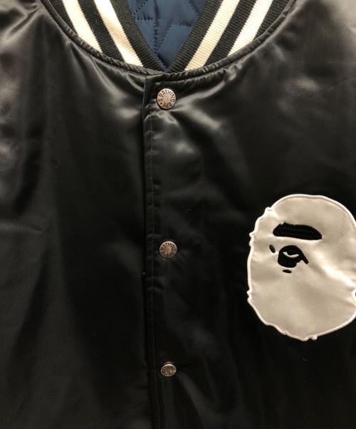 A BATHING APE（アベイシングエイプ）A BATHING APE (アベイシングエイプ) リバーシブルスタジャン ブルー×ブラック サイズ:2XLの古着・服飾アイテム