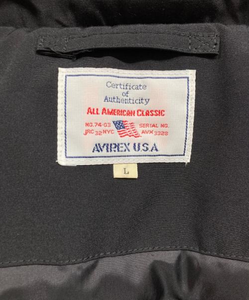 AVIREX（アヴィレックス）AVIREX (アヴィレックス) 中綿フィールドジャケット ブラック サイズ:Lの古着・服飾アイテム