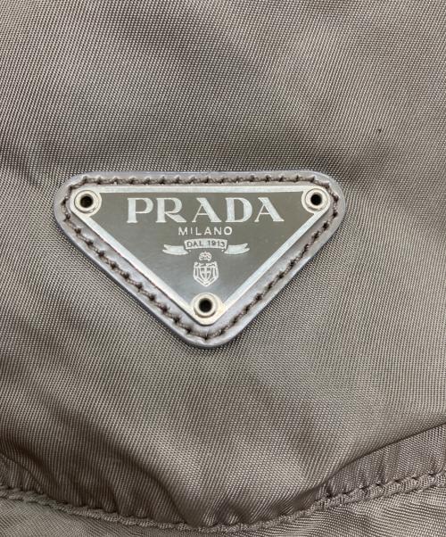 PRADA（プラダ）PRADA (プラダ) 巾着ポーチ グレージュの古着・服飾アイテム