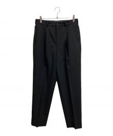 COMME des GARCONS HOMME（コムデギャルソン オム）の古着「ウールタックパンツ」｜ブラック
