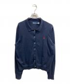 POLO RALPH LAURENポロ・ラルフローレン）の古着「ポロカラー ボタンド カーディガン」｜ネイビー