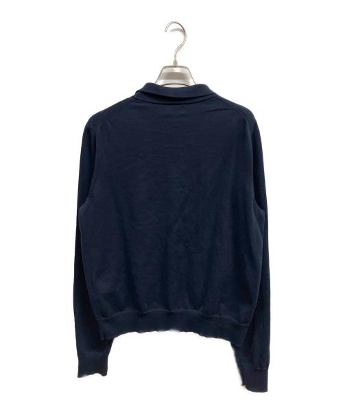 POLO RALPH LAUREN（ポロ・ラルフローレン）POLO RALPH LAUREN (ポロ・ラルフローレン) ポロカラー ボタンド カーディガン ネイビー サイズ:Lの古着・服飾アイテム