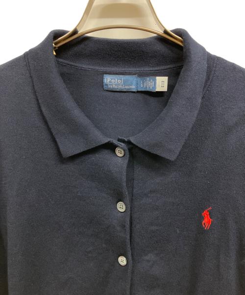 POLO RALPH LAUREN（ポロ・ラルフローレン）POLO RALPH LAUREN (ポロ・ラルフローレン) ポロカラー ボタンド カーディガン ネイビー サイズ:Lの古着・服飾アイテム