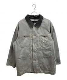 Calvin Klein Jeans（カルバンクラインジーンズ）の古着「裏ブランケット付きオールドデニムカバーオール/Calvin Klein Jeans」｜ブラック