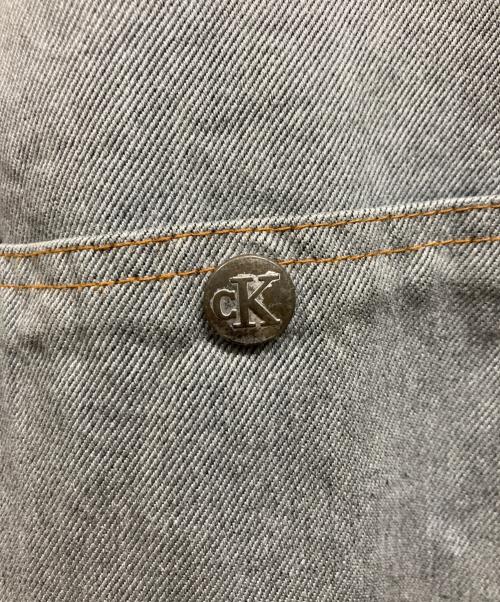 Calvin Klein Jeans（カルバンクラインジーンズ）Calvin Klein Jeans (カルバンクラインジーンズ) 裏ブランケット付きオールドデニムカバーオール/Calvin Klein Jeans ブラック サイズ:Mの古着・服飾アイテム