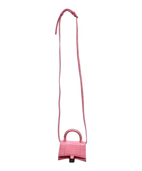 BALENCIAGA（バレンシアガ）BALENCIAGA (バレンシアガ) アワーグラスミニショルダーバッグ ピンクの古着・服飾アイテム