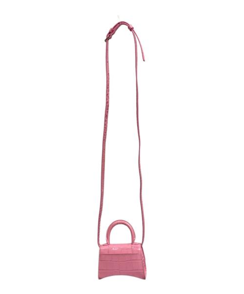 BALENCIAGA（バレンシアガ）BALENCIAGA (バレンシアガ) アワーグラスミニショルダーバッグ ピンクの古着・服飾アイテム