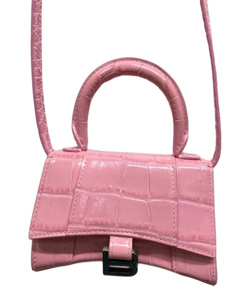 BALENCIAGA（バレンシアガ）BALENCIAGA (バレンシアガ) アワーグラスミニショルダーバッグ ピンクの古着・服飾アイテム