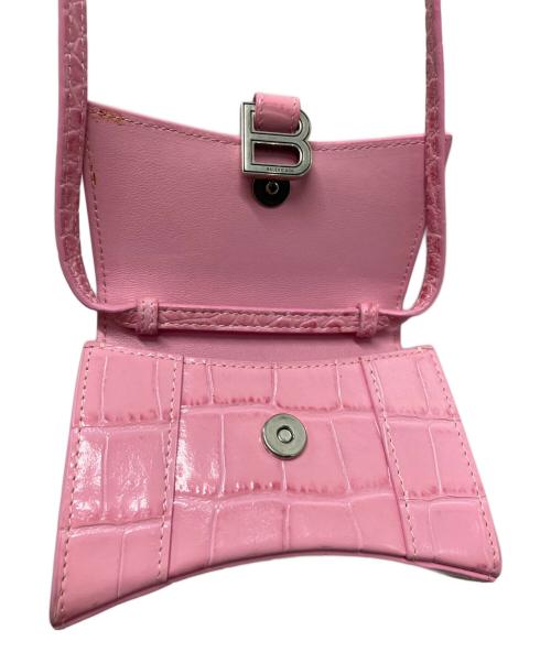 BALENCIAGA（バレンシアガ）BALENCIAGA (バレンシアガ) アワーグラスミニショルダーバッグ ピンクの古着・服飾アイテム