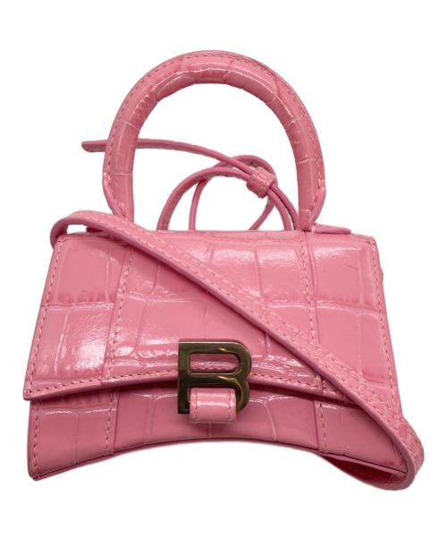 BALENCIAGA（バレンシアガ）BALENCIAGA (バレンシアガ) アワーグラスミニショルダーバッグ ピンクの古着・服飾アイテム
