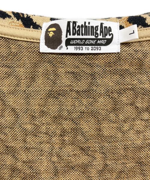 A BATHING APE（アベイシングエイプ）A BATHING APE (アベイシングエイプ) WILD LEOPARD PATTERN SHARK RELAXED FIT FULL ZIP HOODIE ブラウン サイズ:Lの古着・服飾アイテム