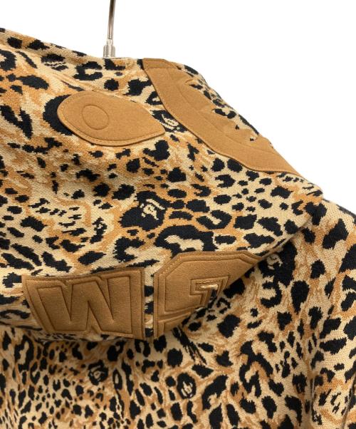 A BATHING APE（アベイシングエイプ）A BATHING APE (アベイシングエイプ) WILD LEOPARD PATTERN SHARK RELAXED FIT FULL ZIP HOODIE ブラウン サイズ:Lの古着・服飾アイテム