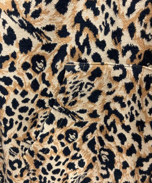 A BATHING APE（アベイシングエイプ）A BATHING APE (アベイシングエイプ) WILD LEOPARD PATTERN SHARK RELAXED FIT FULL ZIP HOODIE ブラウン サイズ:Lの古着・服飾アイテム