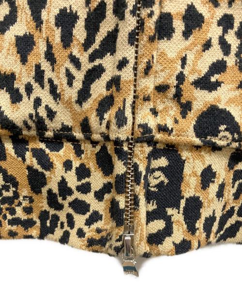 A BATHING APE（アベイシングエイプ）A BATHING APE (アベイシングエイプ) WILD LEOPARD PATTERN SHARK RELAXED FIT FULL ZIP HOODIE ブラウン サイズ:Lの古着・服飾アイテム