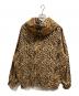 A BATHING APE (アベイシングエイプ) WILD LEOPARD PATTERN SHARK RELAXED FIT FULL ZIP HOODIE ブラウン サイズ:L：40000円