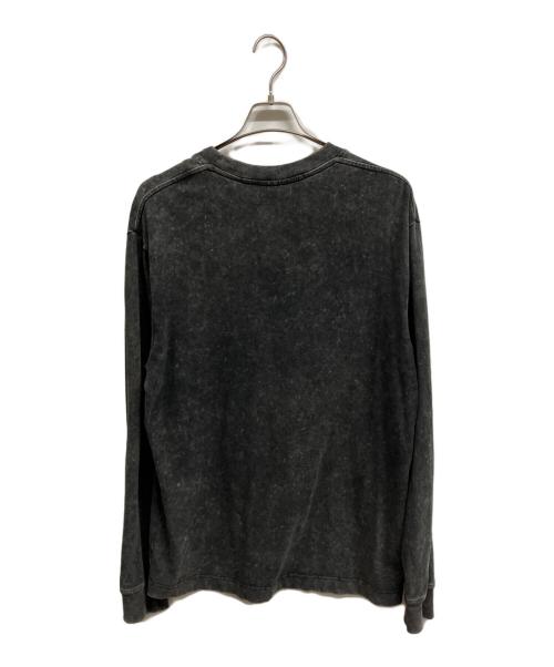 ALEXANDER WANG（アレキサンダー・ワン）ALEXANDER WANG (アレキサンダー・ワン) ピグメント加工 ロゴ刺繍 長袖 Tシャツ ｖ/ALEXANDER WANG グレー サイズ:Mの古着・服飾アイテム