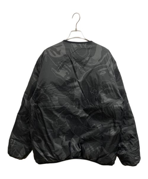 Aape BY A BATHING APE（エーエイプ バイ アベイシングエイプ）AAPE BY A BATHING APE (エーエイプ バイ アベイシングエイプ) Moonface reversible camo down jacket/AAPE BY A BATHING APE ブラック サイズ:XLの古着・服飾アイテム