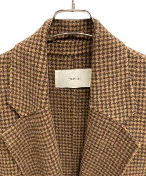 TODAYFUL（トゥデイフル）TODAYFUL (トゥデイフル) オーバーチェックコート/TODAYFUL ブラウン サイズ:38の古着・服飾アイテム