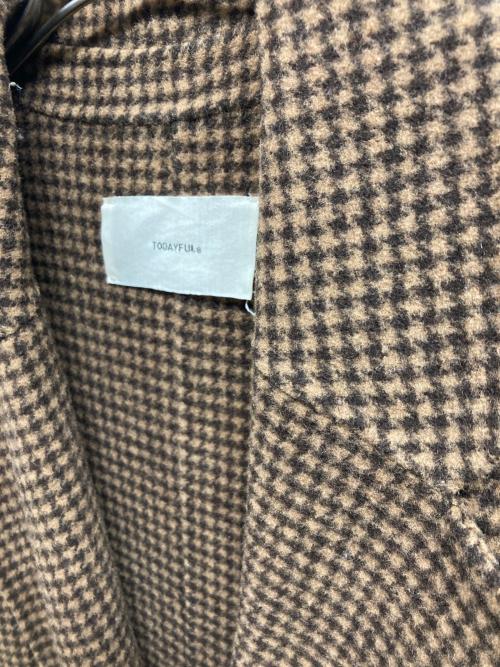 TODAYFUL（トゥデイフル）TODAYFUL (トゥデイフル) オーバーチェックコート/TODAYFUL ブラウン サイズ:38の古着・服飾アイテム