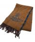 Vivienne Westwood (ヴィヴィアンウエストウッド) オーブデザインラムウールマフラー/Vivienne Westwood ブラウン×ブルー サイズ:FREE：8000円