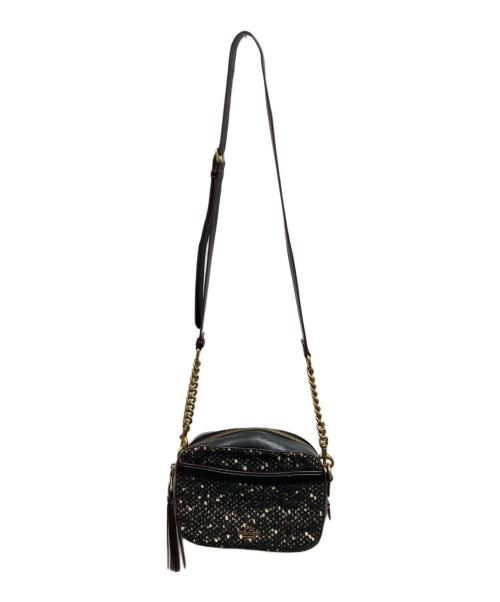 COACH（コーチ）COACH (コーチ) ツイードショルダーバッグ ブラックの古着・服飾アイテム