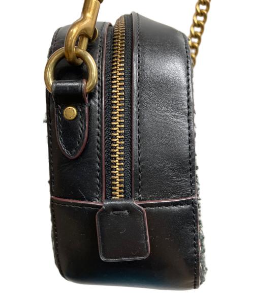COACH（コーチ）COACH (コーチ) ツイードショルダーバッグ ブラックの古着・服飾アイテム