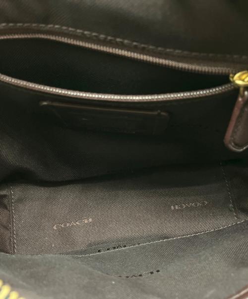 COACH（コーチ）COACH (コーチ) ツイードショルダーバッグ ブラックの古着・服飾アイテム