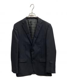 BURBERRY BLACK LABEL（バーバリーブラックレーベル）の古着「ストライプテーラードジャケット/BURBERRY BLACK LABEL」｜ネイビー