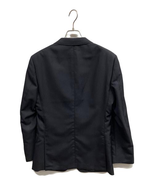 BURBERRY BLACK LABEL（バーバリーブラックレーベル）BURBERRY BLACK LABEL (バーバリーブラックレーベル) ストライプテーラードジャケット/BURBERRY BLACK LABEL ネイビー サイズ:Mの古着・服飾アイテム