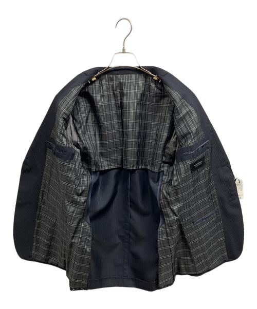 BURBERRY BLACK LABEL（バーバリーブラックレーベル）BURBERRY BLACK LABEL (バーバリーブラックレーベル) ストライプテーラードジャケット/BURBERRY BLACK LABEL ネイビー サイズ:Mの古着・服飾アイテム