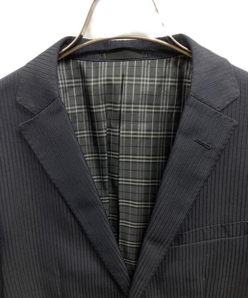 BURBERRY BLACK LABEL（バーバリーブラックレーベル）BURBERRY BLACK LABEL (バーバリーブラックレーベル) ストライプテーラードジャケット/BURBERRY BLACK LABEL ネイビー サイズ:Mの古着・服飾アイテム