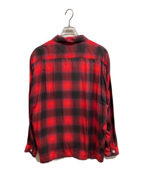 HOUSTON（ヒューストン）HOUSTON (ヒューストン) OMBRE CHECK L/S SHI/HOUSTON レッド サイズ:XLの古着・服飾アイテム