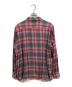 HOUSTON (ヒューストン) OMBRE CHECK L/S SHI/HOUSTON グレー×レッド サイズ:XL：8000円