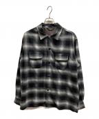 TOWN CRAFTタウンクラフト）の古着「50S W-FLAP OPEN COLLAR SHIRTS」｜グレー