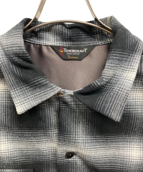 TOWN CRAFT（タウンクラフト）TOWN CRAFT (タウンクラフト) 50S W-FLAP OPEN COLLAR SHIRTS グレー サイズ:Lの古着・服飾アイテム